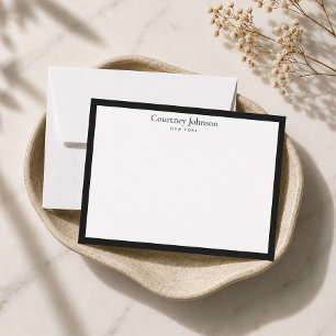 Elegante minimalistische Luxus-Boutique Schwarz/We Mitteilungskarte