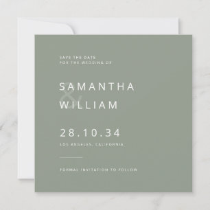 Elegante minimalistische Mix & Match moderne Hochz Save The Date