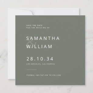 Elegante minimalistische Mix-und-Match moderne Hoc Save The Date