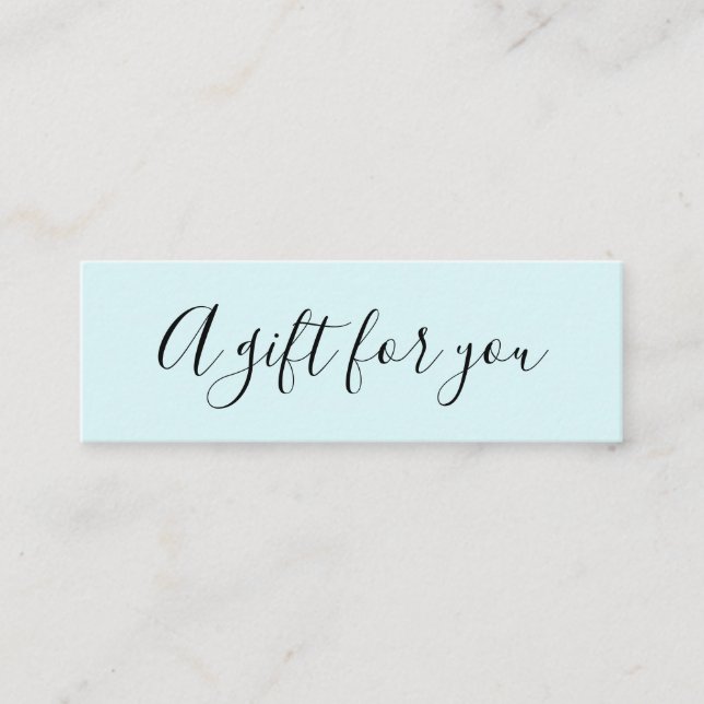 Elegante minimalistische moderne Discount-Karte Mini Visitenkarte (Vorderseite)