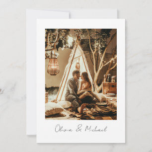 Elegante Minimalistische Moderne Einfache Hochzeit Einladung