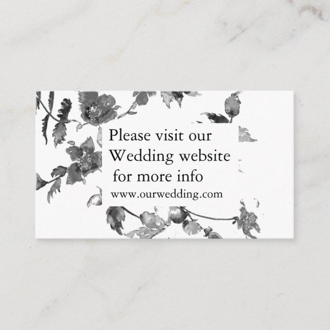 Elegante minimalistische moderne Schwarz-weiße Wil Begleitkarte (Vorderseite)