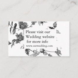 Elegante minimalistische moderne Schwarz-weiße Wil Begleitkarte