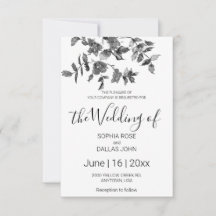 Elegante minimalistische moderne Schwarz-weiße Wil