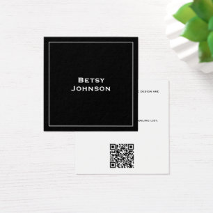 Elegante minimalistische moderne schwarze Visitenk