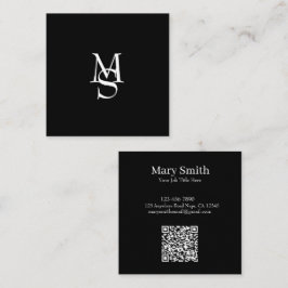 Elegante minimalistische Monogramm individuell anp Quadratische Visitenkarte
