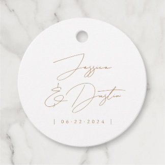 Elegante Minimalistische Namen Datum Gold-Script-H Geschenkanhänger