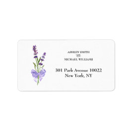 Elegante Minimalistische New Fashion Lavender Wedd Adressaufkleber