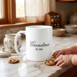 Elegante minimalistische Oma-Typografie Kaffeetasse