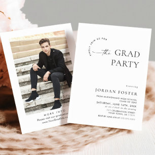 Elegante Minimalistische Partei mit einem FOTO Einladung