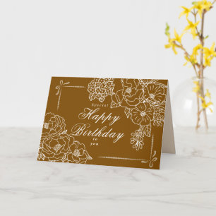 Elegante minimalistische Pfingstrosen Alles Gute z Karte