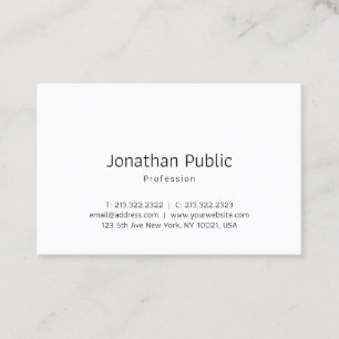 Elegante Minimalistische Professionelle Klassische Visitenkarte