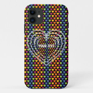 Elegante minimalistische Regenbogen-Herzen Case-Mate iPhone Hülle