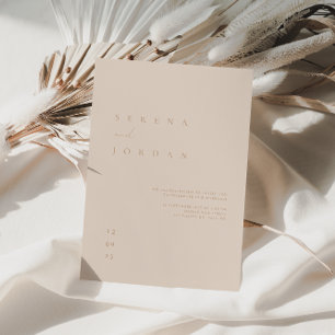 Elegante Minimalistische Rosa Hochzeit Einladung