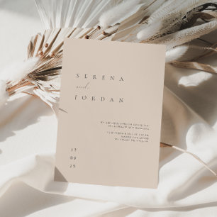 Elegante Minimalistische Rosa Hochzeit Einladung