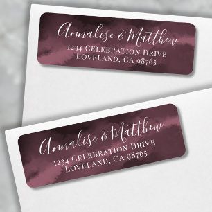 Elegante minimalistische rote Hochzeit-Rücksendead