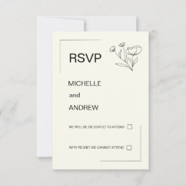 Elegante Minimalistische RSVP-Karte RSVP Karte