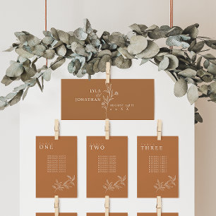 Elegante Minimalistische Rust Seating Chart Header Menükarte