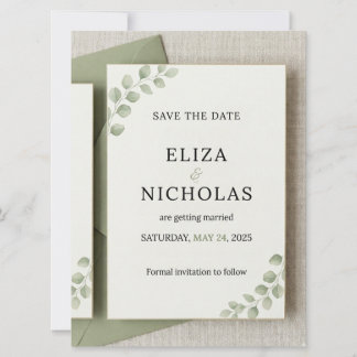 Elegante Minimalistische Save-the-Date-Hochzeitska Save The Date