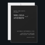 Elegante Minimalistische Schwarz-Weiß-Hochzeit Save The Date<br><div class="desc">Elegante Minimalistische Schwarz-Weiß-Hochzeit Rettete die DateInvitation</div>