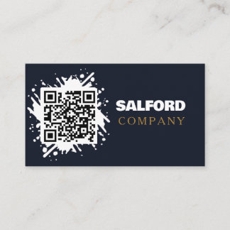 Elegante minimalistische schwarze QR-Code Karte