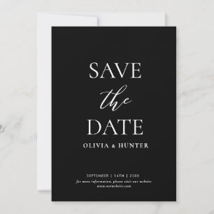 Elegante Minimalistische Schwarzkalligraphie Save The Date