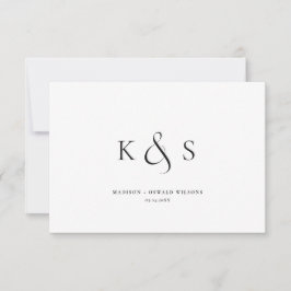 Elegante Minimalistische Script Wedding Dankbarkei Dankeskarte