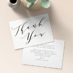 Elegante Minimalistische Skriptkalligraphie Vielen Dankeskarte<br><div class="desc">Eine elegante Dankeschön-Karte für jedes Event. Auf der Vorderseite der Karte steht "Danke" in der Skriptkalligraphie. Die Karten kehren zu einer Danksagung zurück,  die nach Ihren Wünschen bearbeitet oder gelöscht werden kann. Besuchen Sie unseren Shop für weitere Designs.</div>