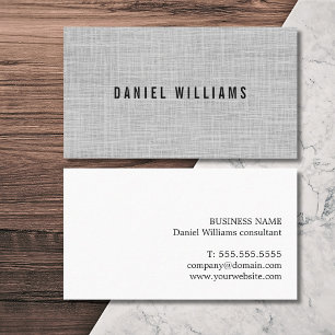 Elegante minimalistische Textur Grau Weiß Berater Visitenkarte