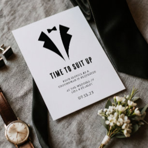 Elegante minimalistische Trauzeugen-Anfragekarte Dankeskarte