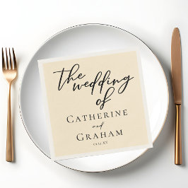 Elegante Minimalistische Typografie-Hochzeit in El Serviette