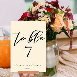 Elegante Minimalistische Typografie-Hochzeit in El Tischnummer