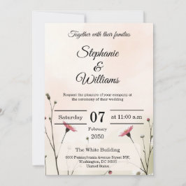 Elegante minimalistische Typografie Hochzeitseinla Einladung