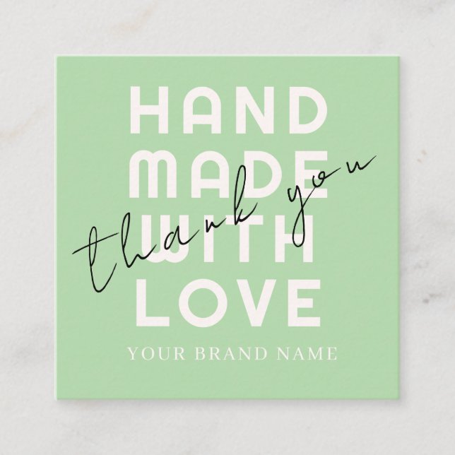 Elegante minimalistische Typografie Olive einfache Quadratische Visitenkarte (Vorderseite)