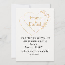 Elegante minimalistische und moderne Hochzeitskart Einladung