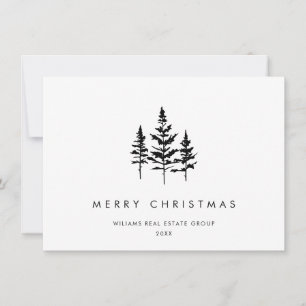 Elegante minimalistische Unternehmens-Weihnachtsgr Feiertagskarte