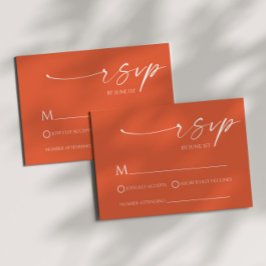 Elegante Minimalistische Verona Sunset Wedding RSV RSVP Karte