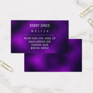 Elegante minimalistische violette Metallgeschäftsk