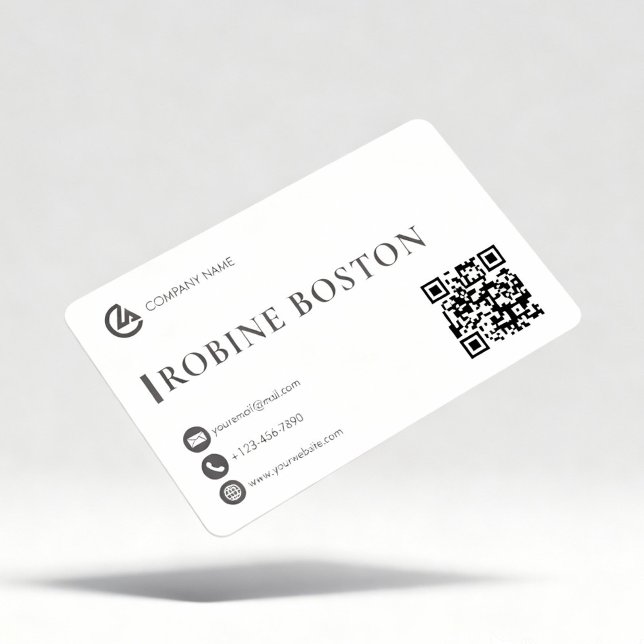 Elegante minimalistische Visitenkarte mit QR-Code (Von Creator hochgeladen)