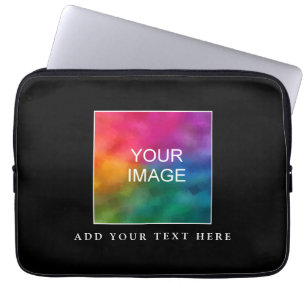 Elegante Minimalistische Vorlage Foto-Bild hochlad Laptopschutzhülle