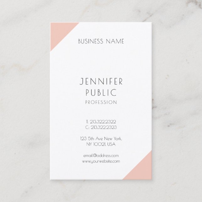 Elegante Minimalistische Vorlage Moderne Vertikale Visitenkarte (Vorderseite)