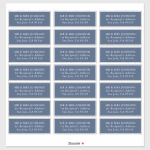 Elegante Minimalistische Wedding Guest Address Lab Aufkleber