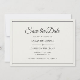 Elegante Minimalistische Wedding Monogram QR Soft Save The Date