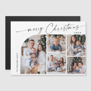 Elegante Minimalistische Weihnachten 5 FOTO Magnet