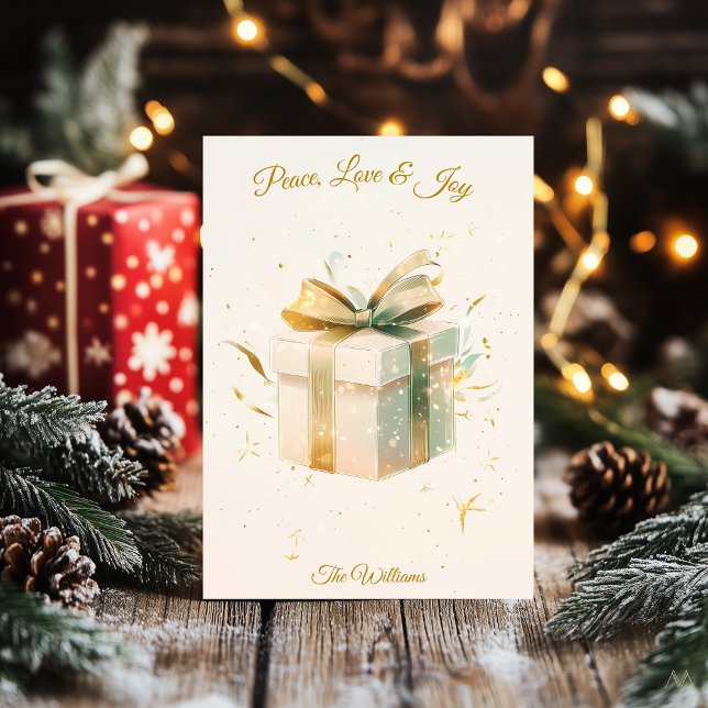 Elegante Minimalistische Weihnachts- und Geschenki Einladung (Von Creator hochgeladen)