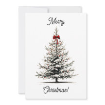 Elegante minimalistische Weihnachtsbaumkarte