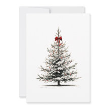 Elegante minimalistische Weihnachtsbaumkarte