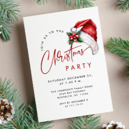 Elegante Minimalistische Weihnachtsfeier Einladung