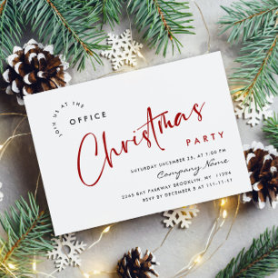 Elegante Minimalistische Weihnachtsfeier Einladung