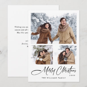 Elegante Minimalistische Weihnachtsgrüße 3 Foto Feiertagskarte